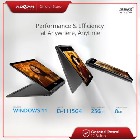 Advan 360 Stylus Laptop Flip 2in1 Tablet Touchscreen INTEL i5 8+256GB