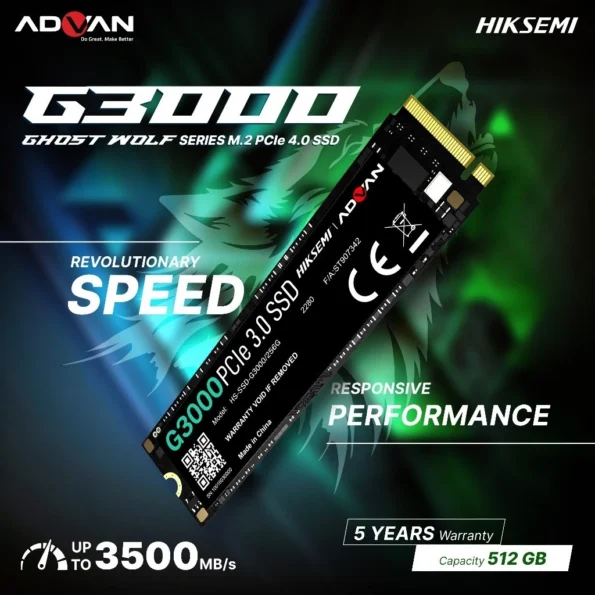 SSD ADVAN X HIKSEMI G3000 M.2 NVMe 256GB 2280 PCIe - Image 2